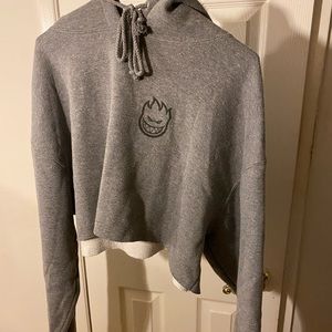 Spitfire Crop Top Hoodie Women’s Gray